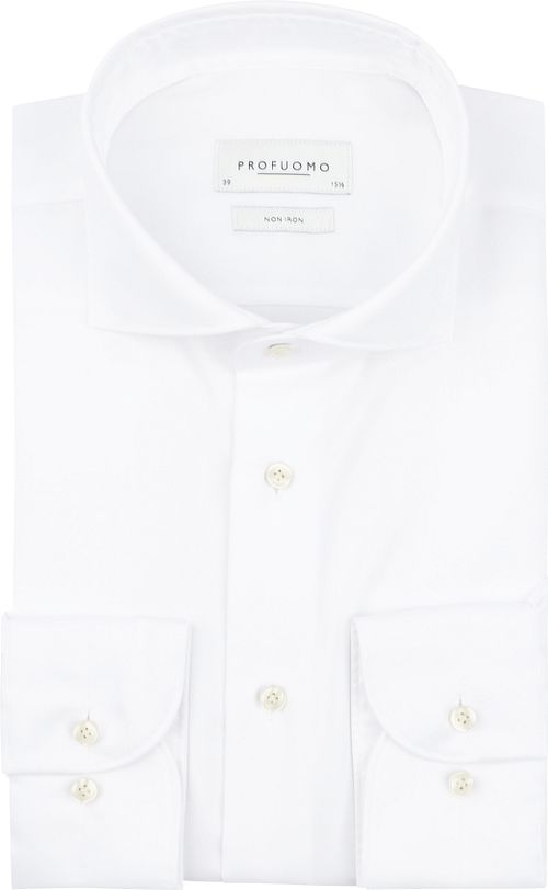 Camicia Profuomo in twill con maniche extra lunghe bianca Product