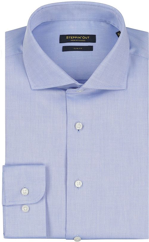 Steppin' Out Overhemd Slim-Fit Dobby Lichtblauw Product