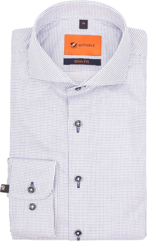 Suitable Skjorte Rutet Marineblå Product