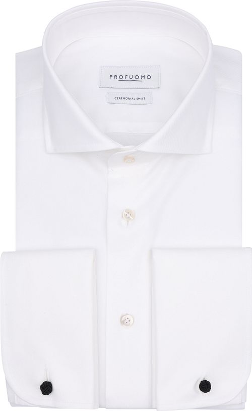 Profuomo Skjorte Cutaway Dobbelt Manchet Off White Product