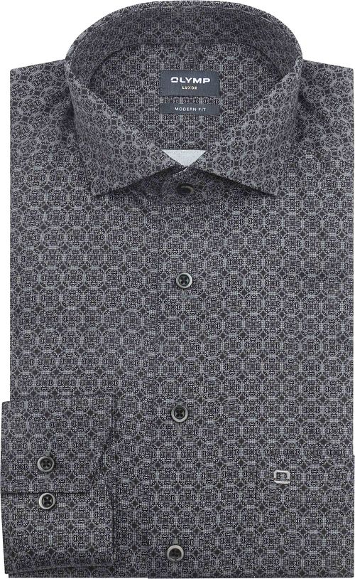 Olymp Luxor Skjorte Print Grå Product