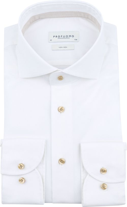 Profuomo Skjorte Cutaway Dobby Hvit Product