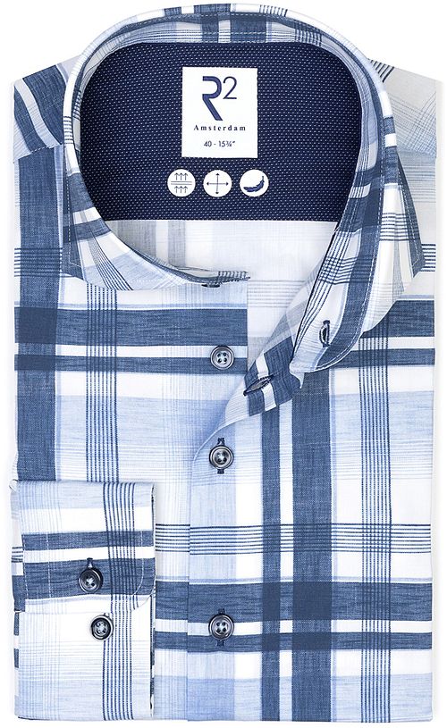 R2 Hemd Ruit Blauw Product