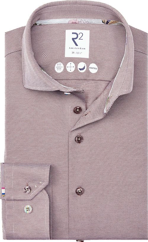 R2 Japanese Knitted Hemd Contrast Braun Product