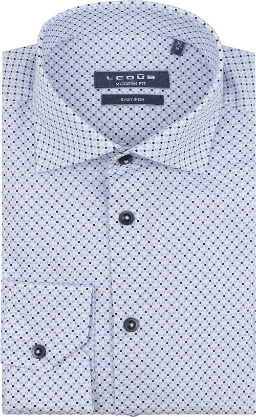Ledub Hemd Print Lichtblauw Product