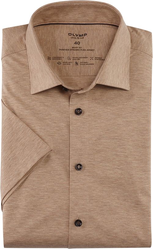 OLYMP Chemise Manches Courtes Level 5 24/Seven Beige Product