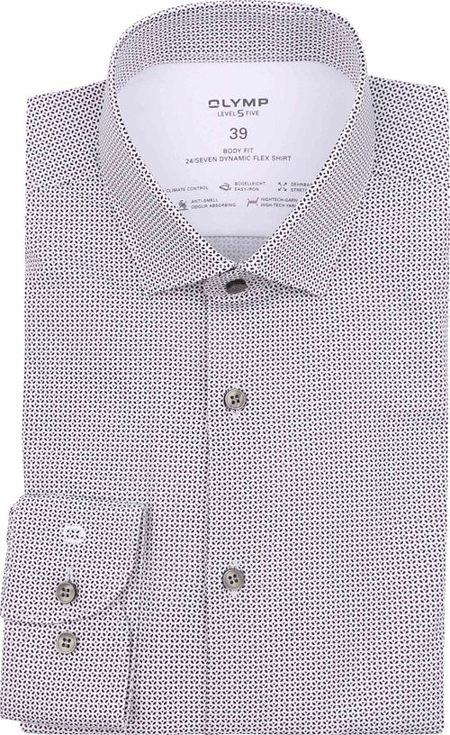 OLYMP Hemd Level 5 24/Seven Print Blauw Product