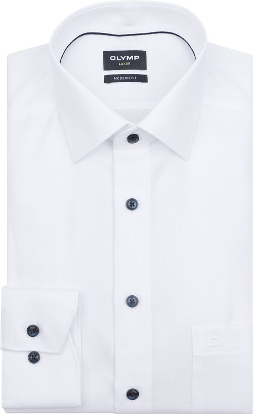 OLYMP Luxor Skjorte Diamond Twill Hvit Product
