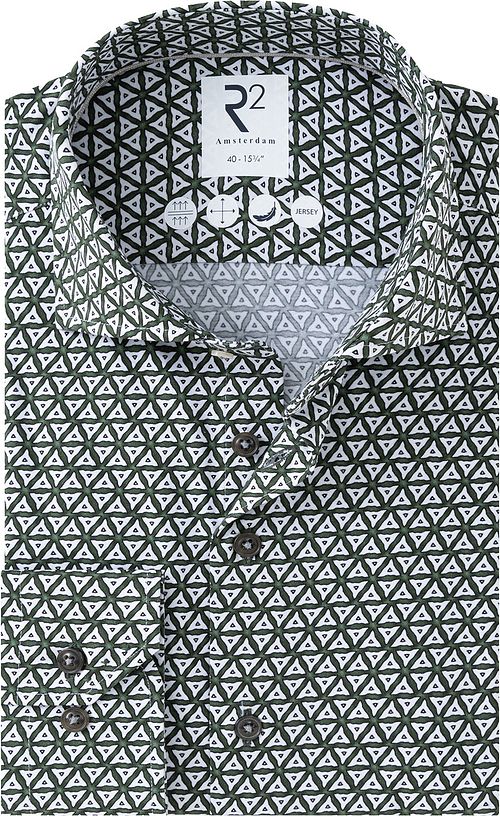 R2 Chemise Single Jersey Triangle Vert