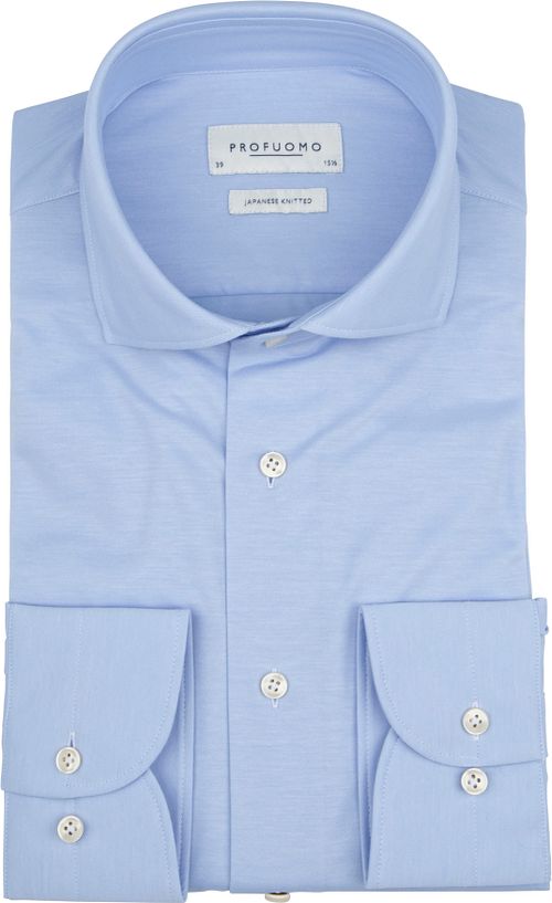 Profuomo Japansk Strikket Skjorte Lyseblå Product