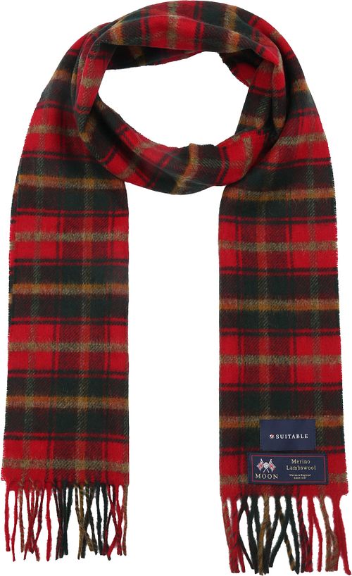 Geeigneter Herrenschal Kariert Merino Rot Product