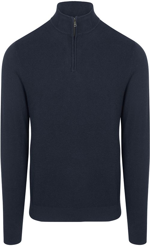 Maglione McGregor Half Zip in misto merino navy Product