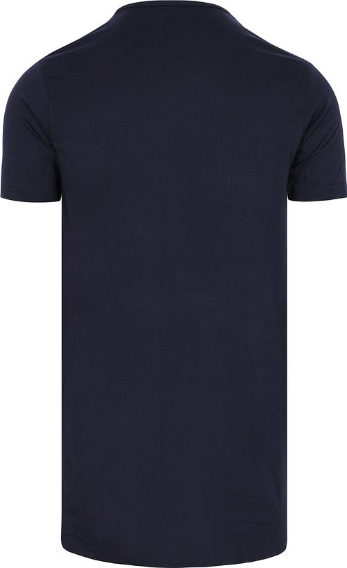 Slater 2-pack T-Shirt Basic Extra Lungo con girocollo Navy Product / Achterkant