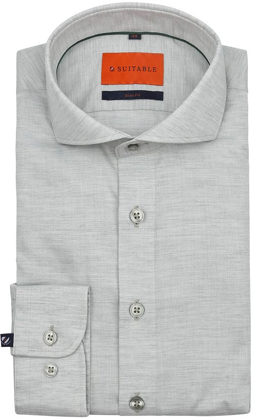 Camisa melange Suitable verde claro Product