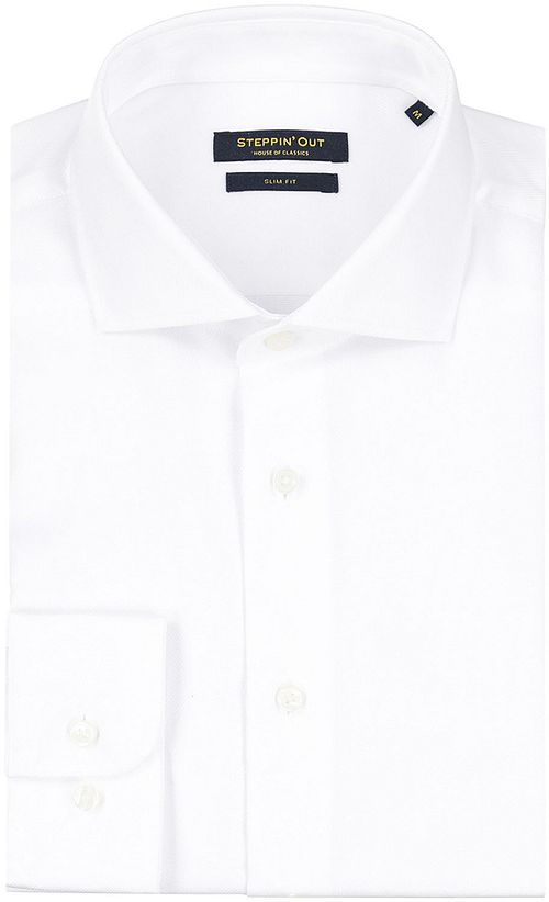 Steppin' Out Skjorte Slim-Fit Dobby Hvid Product