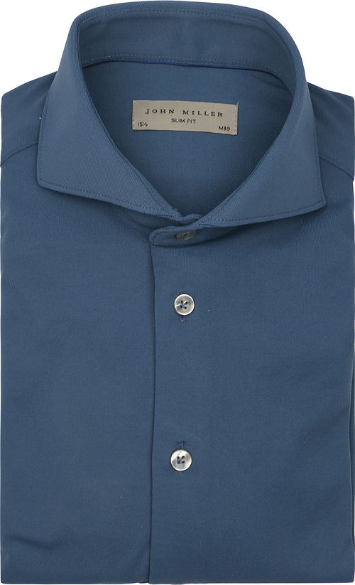 John Miller Overhemd Hyperstretch Indigo Product
