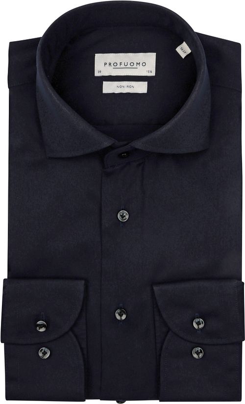 Profuomo Chemise Twill Marine Manches Extra Longues Product