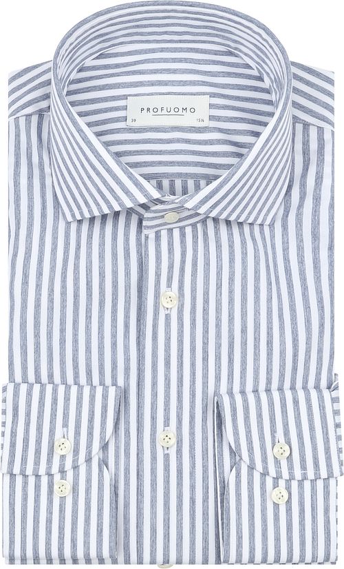Profuomo Overhemd Streep Blauw Product
