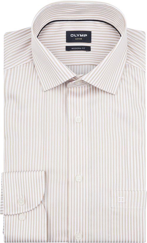 OLYMP Luxor Camicia Elegante Righe Beige Product