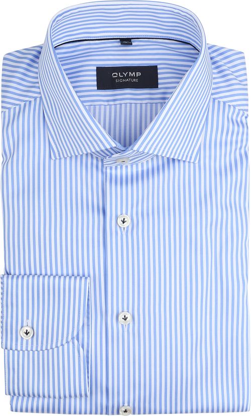 Olymp Chemise Signature Rayures Bleu Clair Product