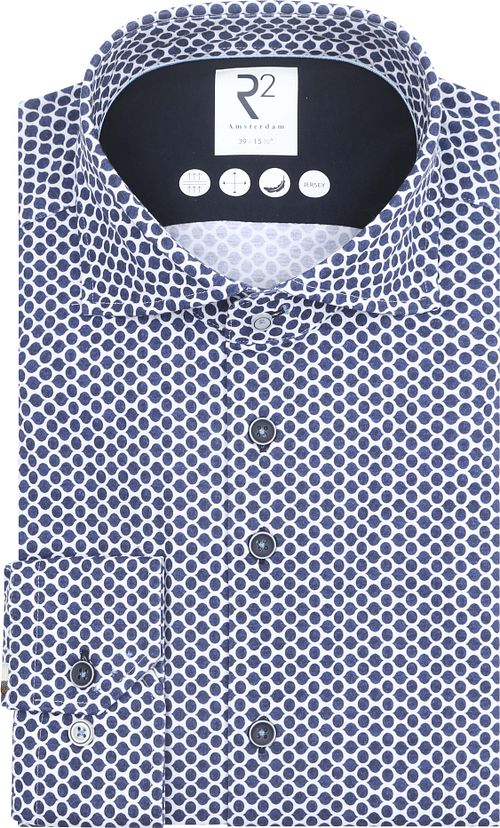 R2 Hemd Jersey Shaped Print Blue Product