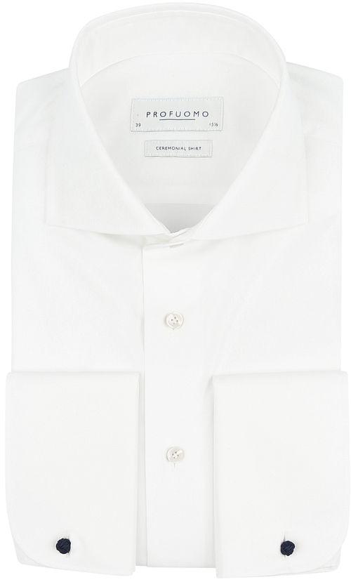Profuomo Chemise Cutaway Manchette Double Blanc Cassé Product