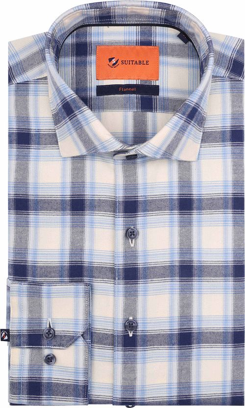 Suitable Camicia Widespread in flanella a quadri blu Product