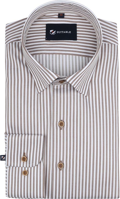Suitable Camisa de rayas marrón Product
