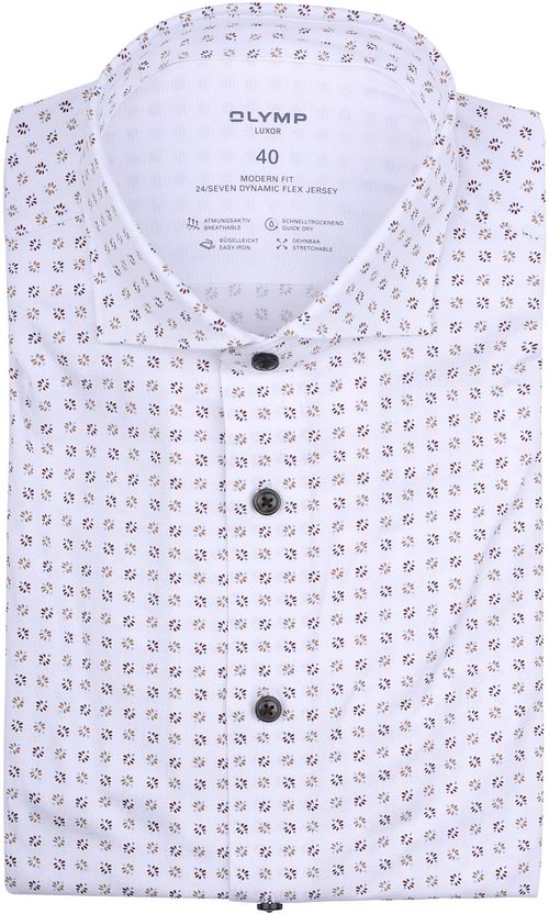 Camisa estampada blanca OLYMP Luxor Product