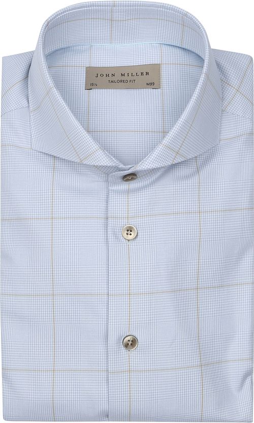 Chemise John Miller Carreaux Bleu Clair Product