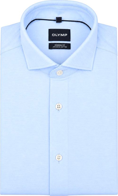 Olymp Japanese Knitted Shirt Light blue