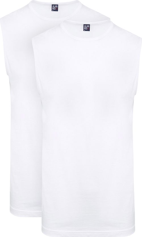 Alan Red T-Montana Ærmeløs Hvid (2-pak) Product