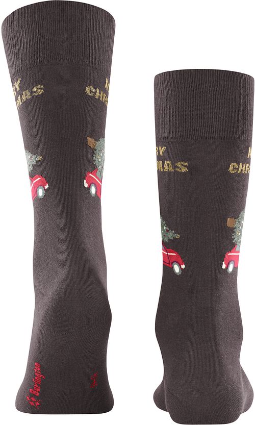 Burlington Socken Merry X-Mas Braun Product / Achterkant