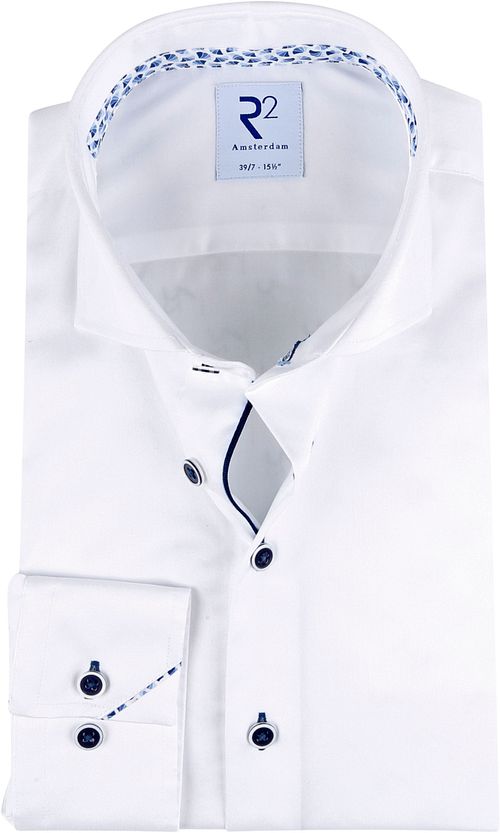 Camicia R2 a maniche extra lunghe bianca Product