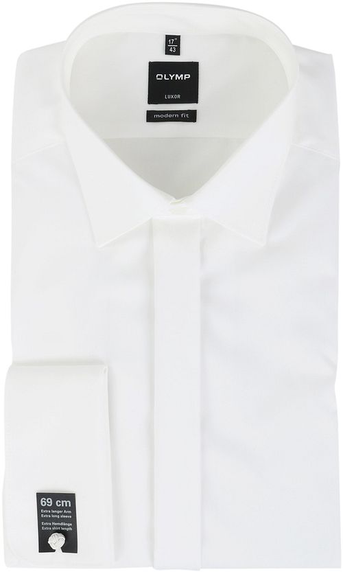 Camisa de vestir OLYMP Luxor de manga 7/8 en blanco roto Product