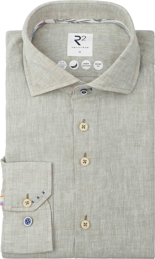 Camisa R2 de mezcla de lino verde claro Product