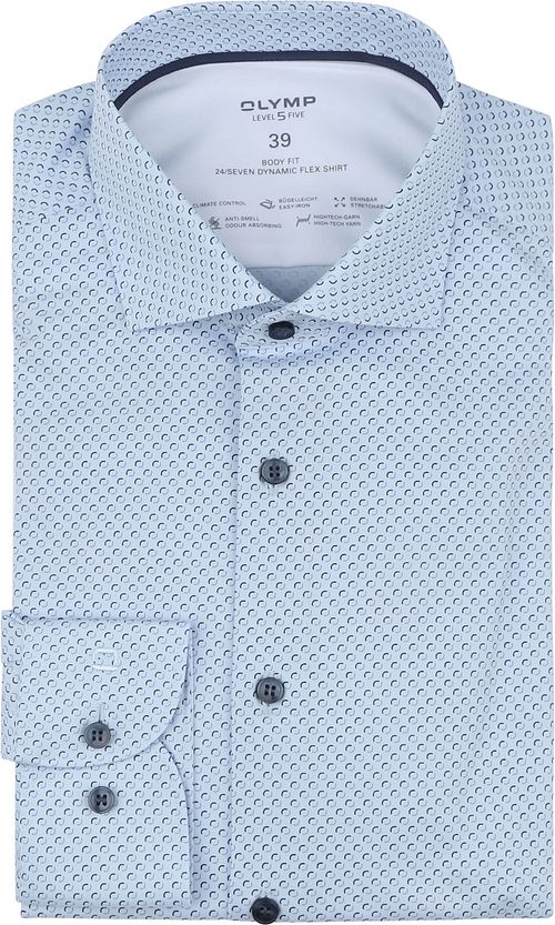 OLYMP Chemise Level 5 Stretch Imprimé Bleu Product