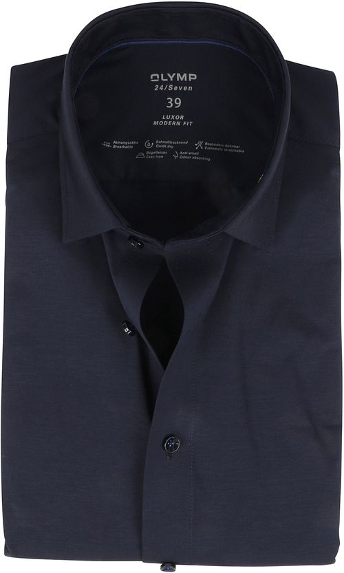 OLYMP Luxor Jersey Stretch Skjorta 24/Seven Navy Product