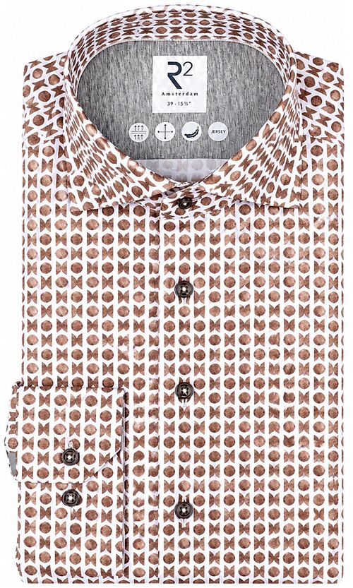 R2 Hem Single Jersey Print Taupe