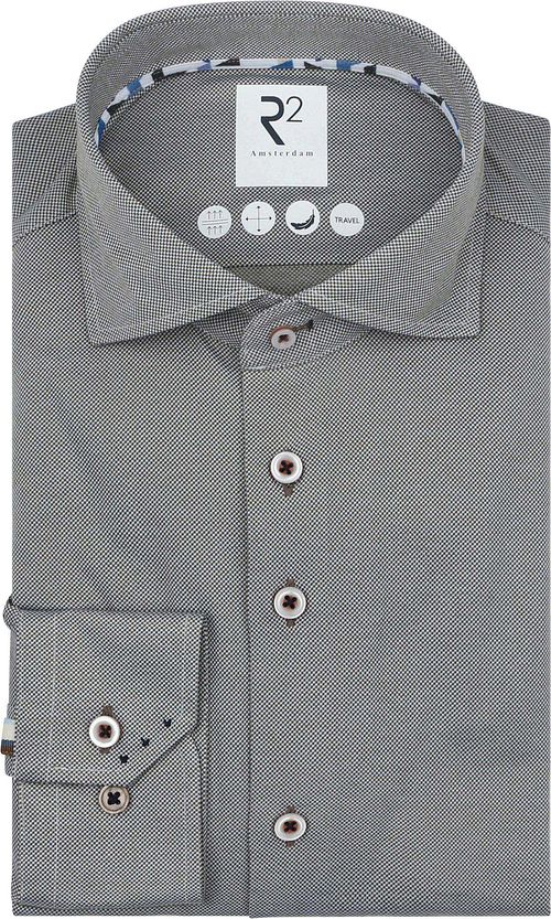 R2 Shirt Technical Knitted Dobby Green Product