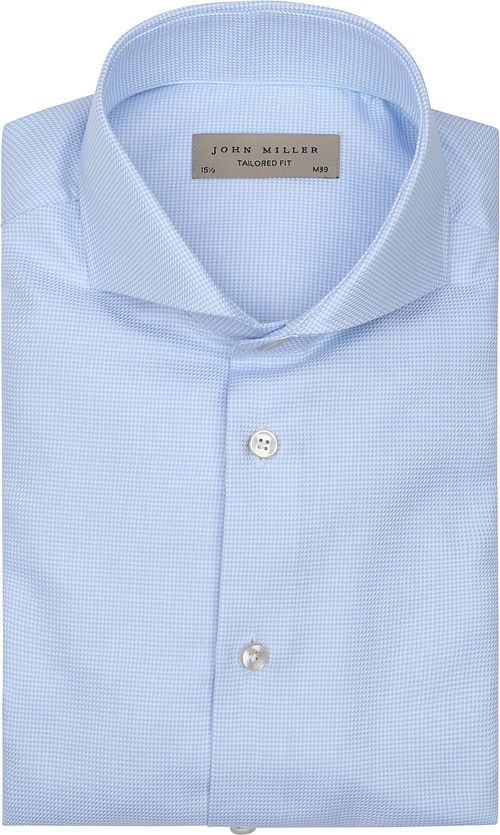 John Miller Shirt Small Check Light Blue Product