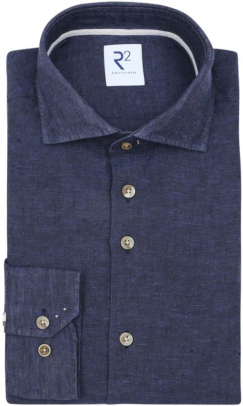 R2 Camicia Misto Lino Navy Product