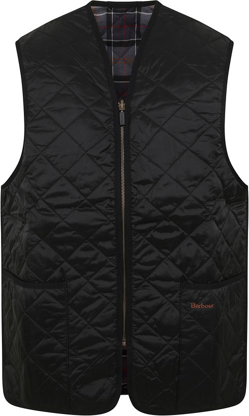 Barbour pikowana podpinka na zamek, czarna Product