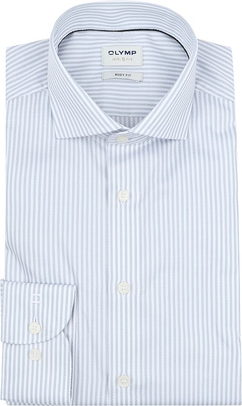 OLYMP Shirt Level 5 Luxury Stripe Light Blue Product