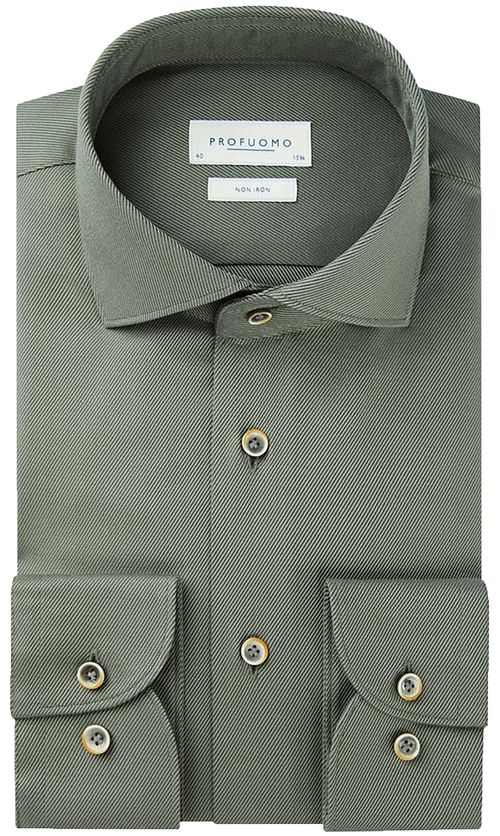 Profuomo Twill Shirt Army Green Product