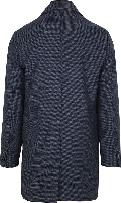 Suitable K150 Kåpe Ullblanding Rutete Mørkeblå Product / Achterkant