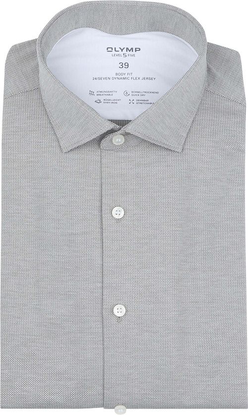 OLYMP Skjorte Level 5 24/Seven Grågrøn Product
