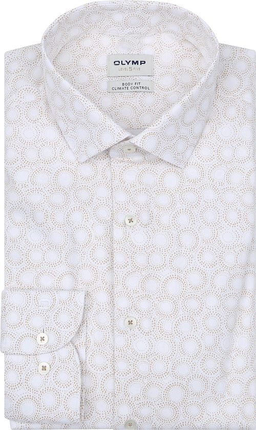 OLYMP Level Five Camisa Elegante Print Beige Product