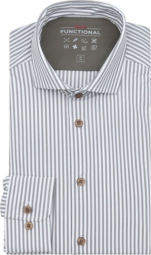 Pure Chemise The Functional Super Stretch Marron Rayé Product