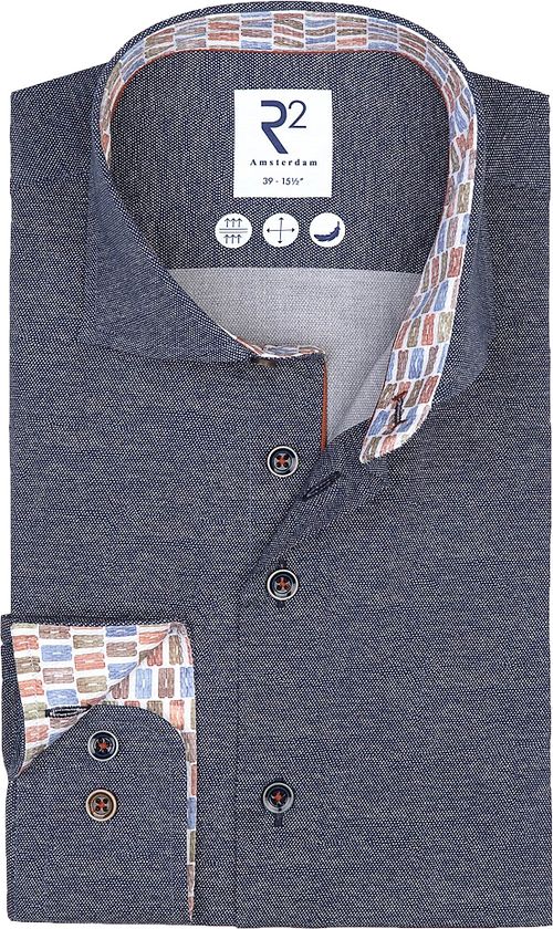 R2 Hemd Melange Navy Product